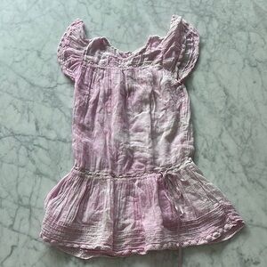 LoveShackFancy Pink Ruffled dress size 5/6Y